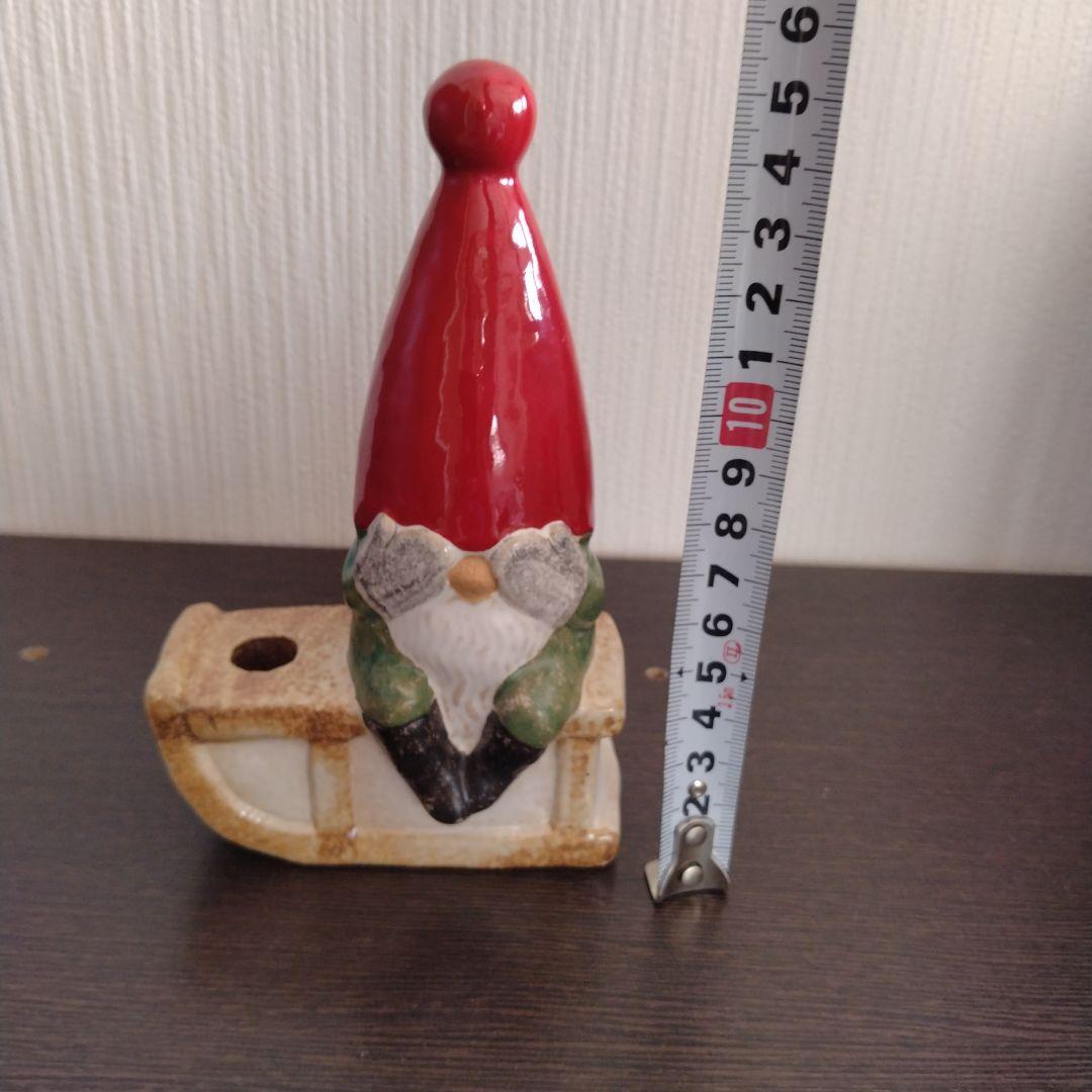 Lisa L. サンタ帽子の陶器置物　リサラーソン
