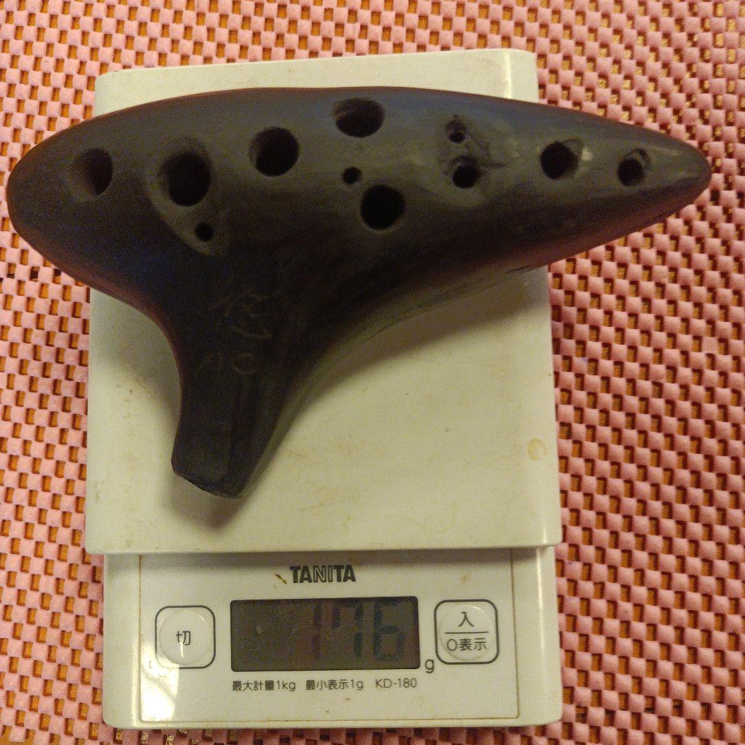 オカリナ工房福朗 スタンダードモデルAC管 悠 はるか 黒陶 12穴 超軽量