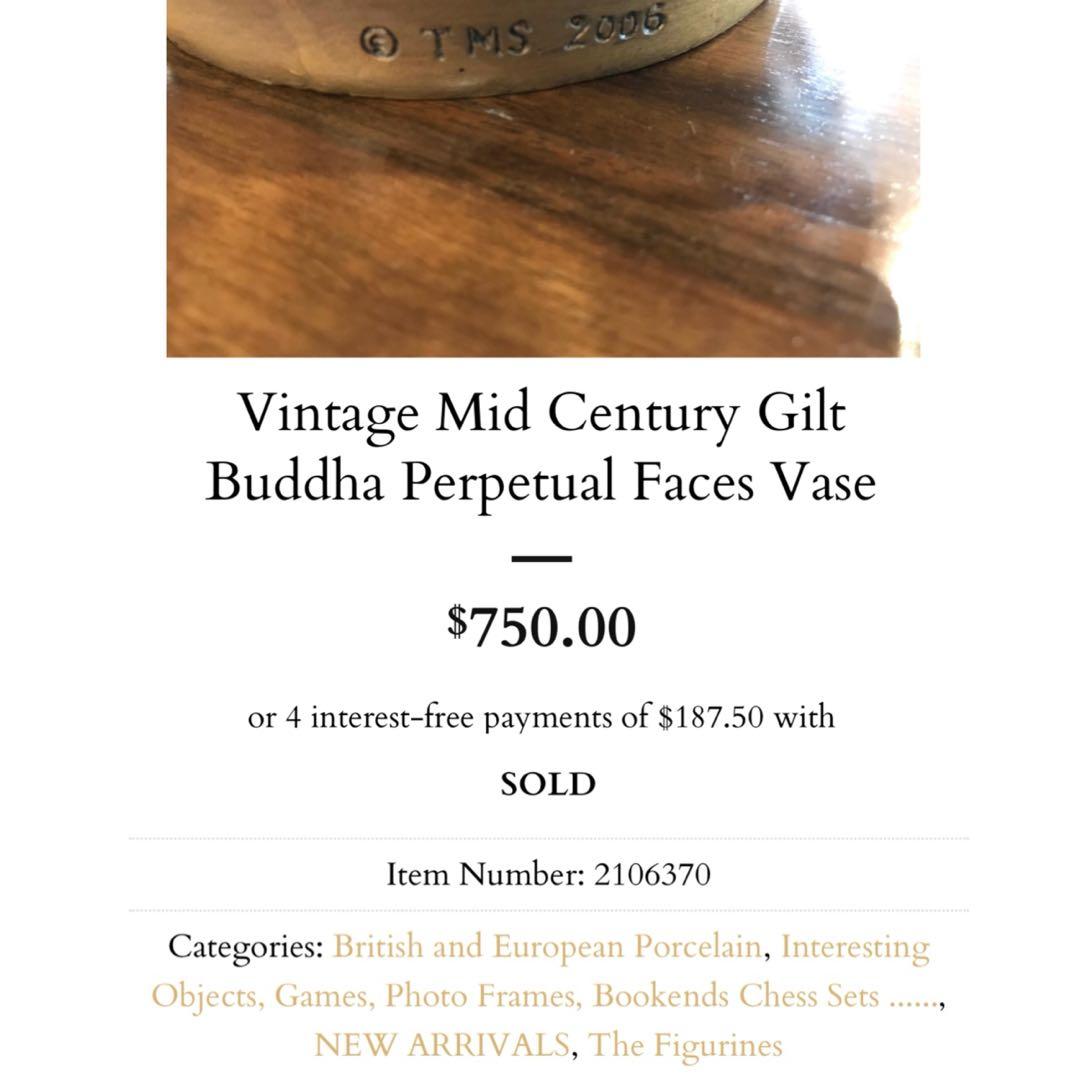 【希少品】Faces Vase TMS 2006 大仏 壺 ハンドメイド アート