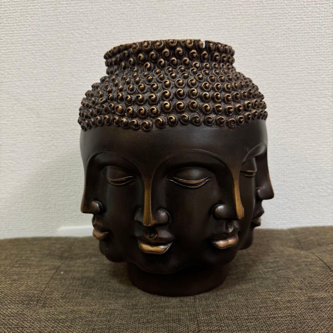【希少品】Faces Vase TMS 2006 大仏 壺 ハンドメイド アート