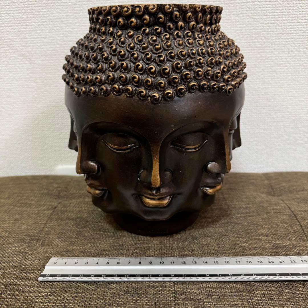 【希少品】Faces Vase TMS 2006 大仏 壺 ハンドメイド アート