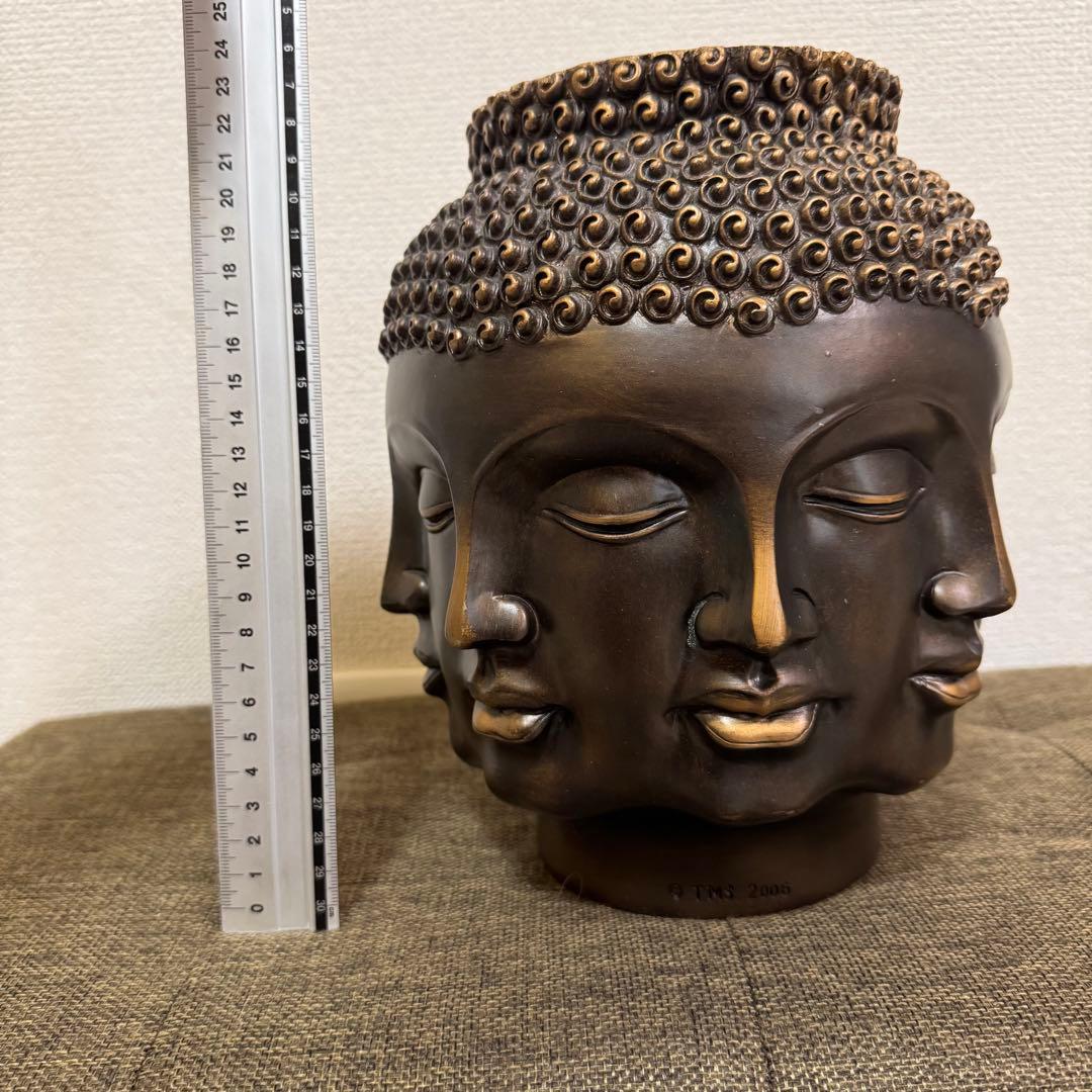 【希少品】Faces Vase TMS 2006 大仏 壺 ハンドメイド アート
