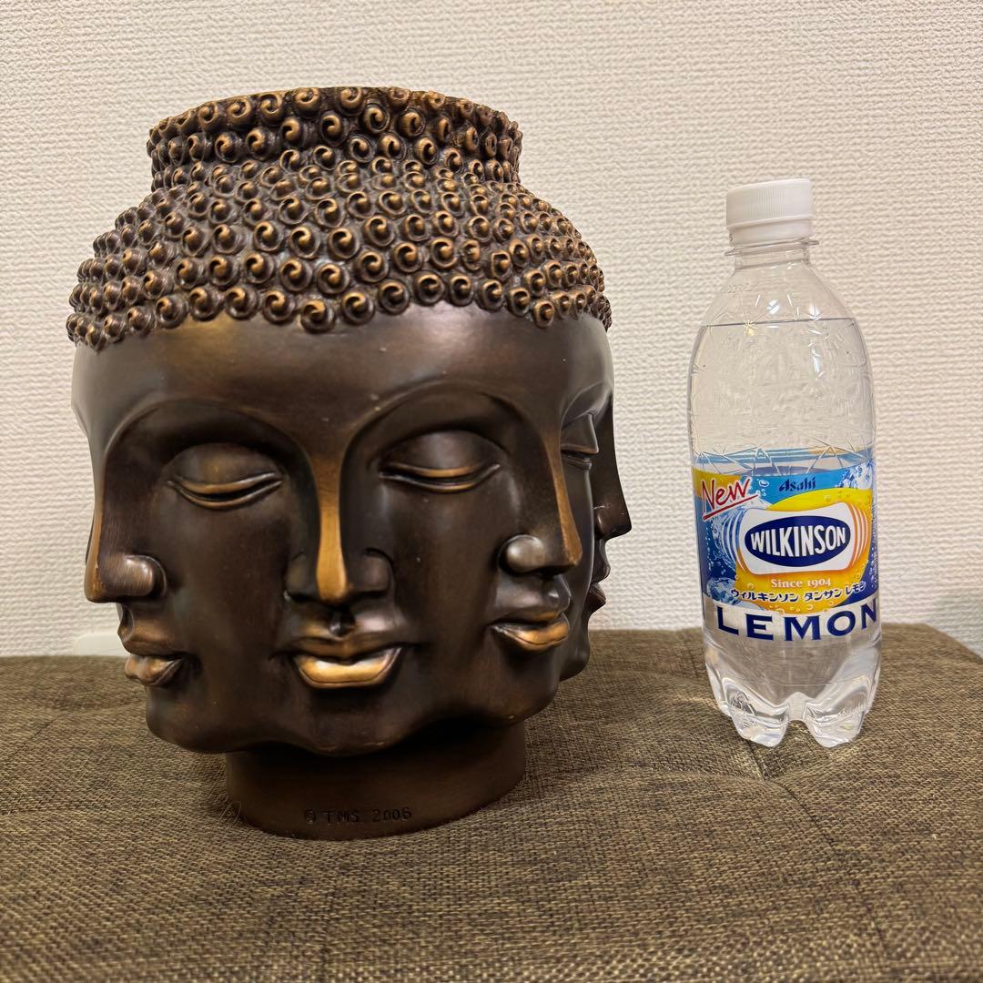 【希少品】Faces Vase TMS 2006 大仏 壺 ハンドメイド アート