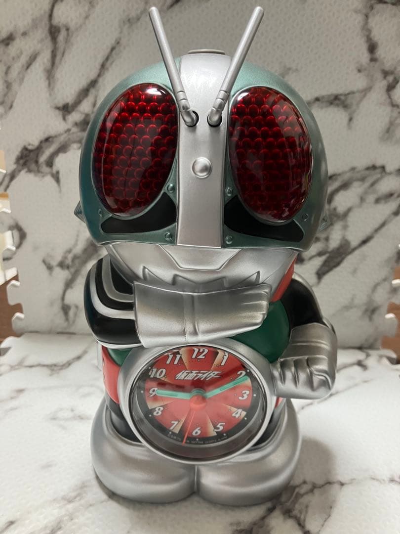 ★希少 リズム（RHYTHM）の「仮面ライダー 目覚まし時計 メーカー生産終了