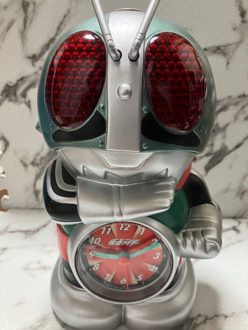 ★希少 リズム（RHYTHM）の「仮面ライダー 目覚まし時計 メーカー生産終了