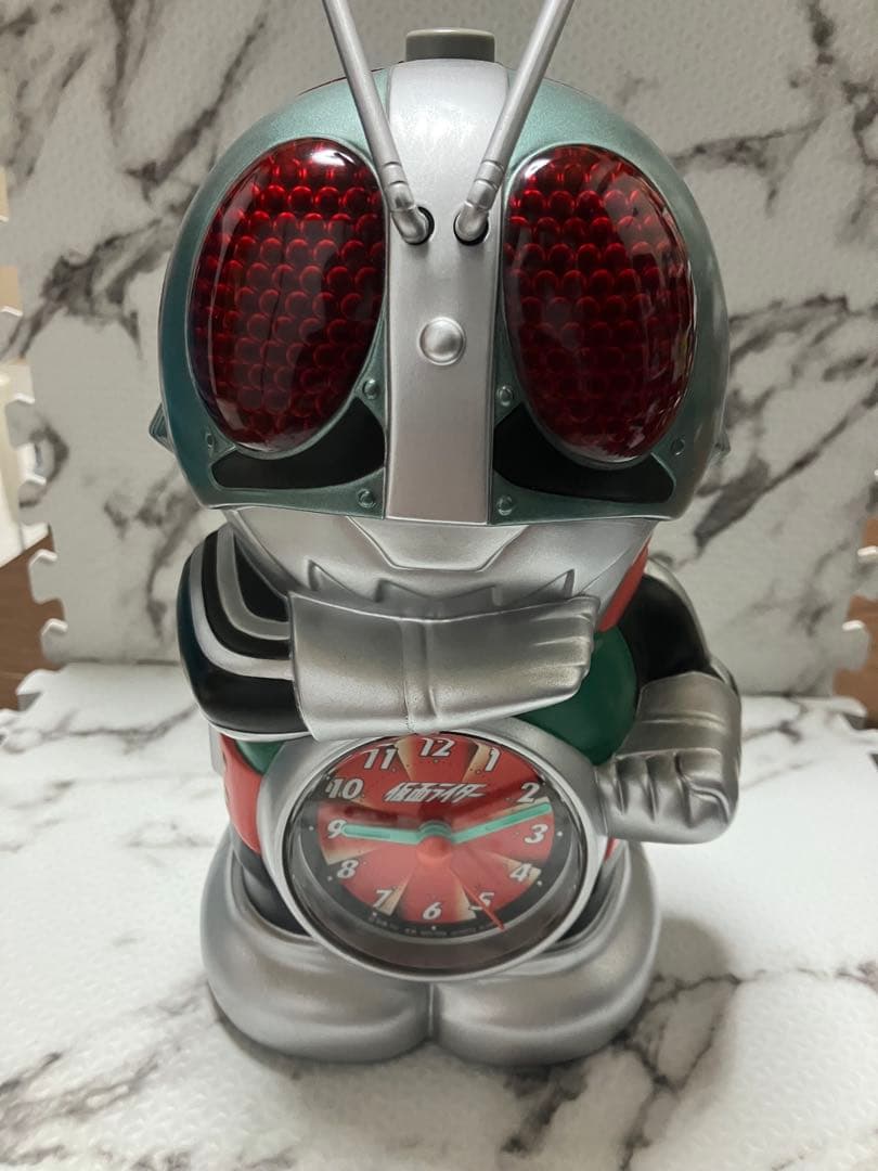★希少 リズム（RHYTHM）の「仮面ライダー 目覚まし時計 メーカー生産終了
