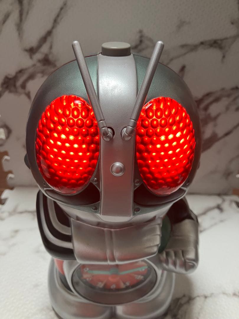 ★希少 リズム（RHYTHM）の「仮面ライダー 目覚まし時計 メーカー生産終了
