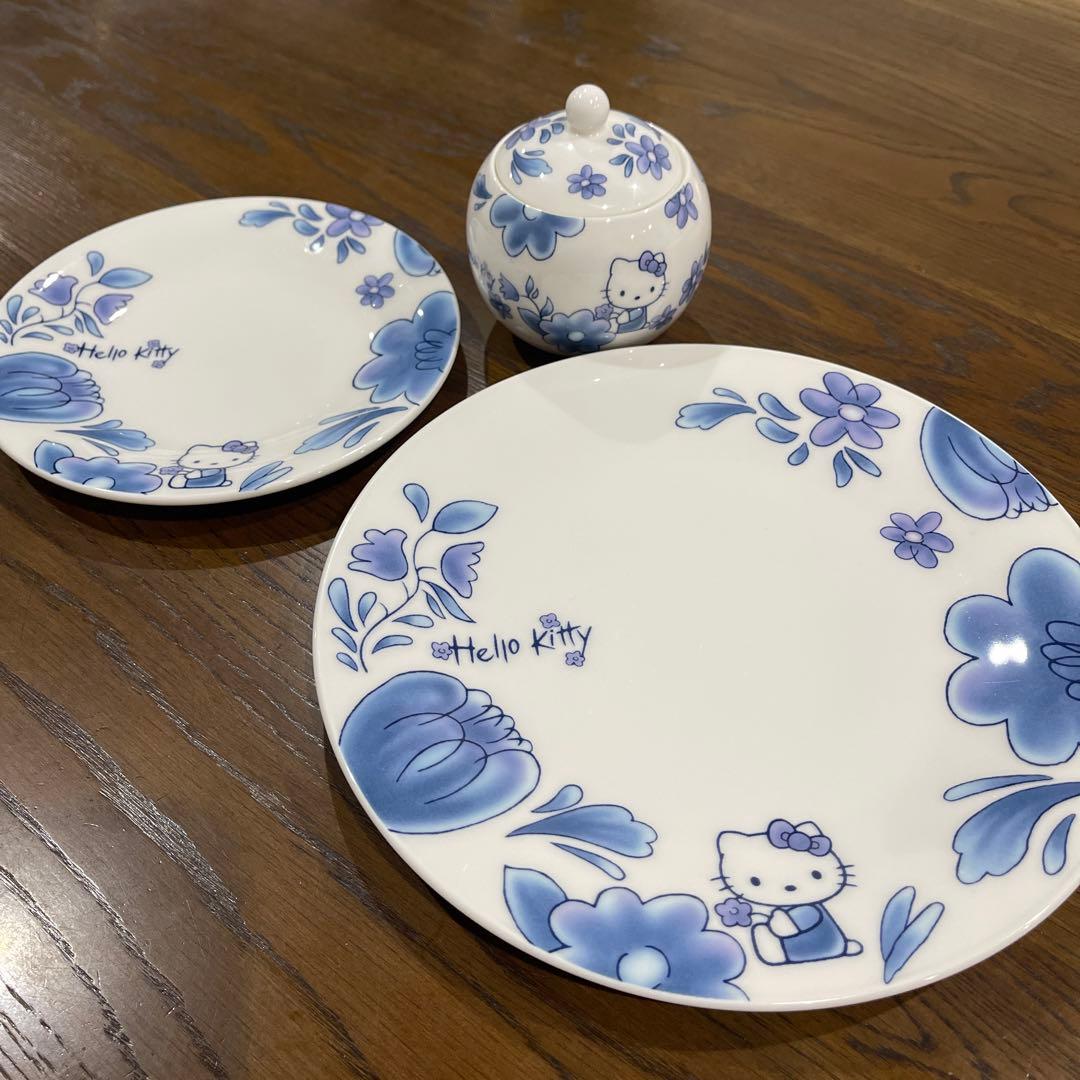 新年スーパーSALE ハローキティー　陶器　お皿　レア　3点セット