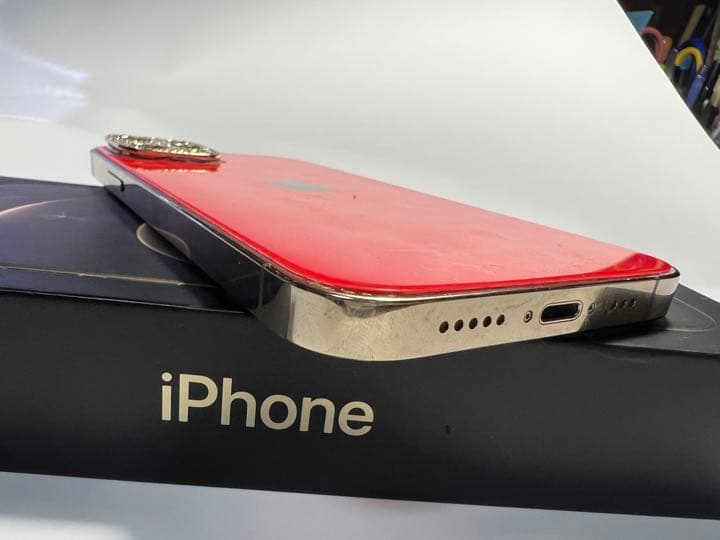 iPhone 12 pro ゴールド レッドカスタム 256 GB SIMフリー