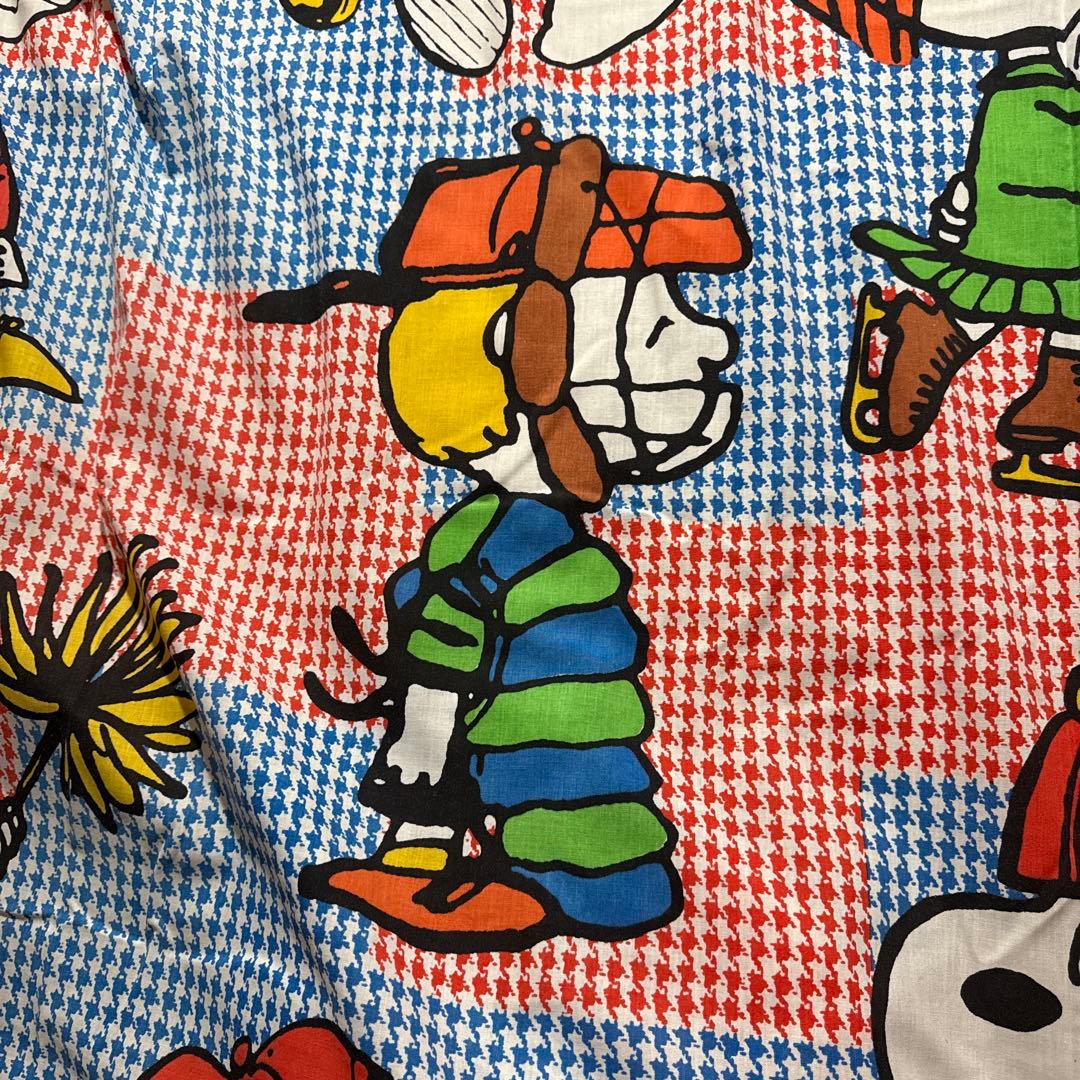 70s ピーナッツ スヌーピー ビンテージ シーツ ベットカバー キャラクター