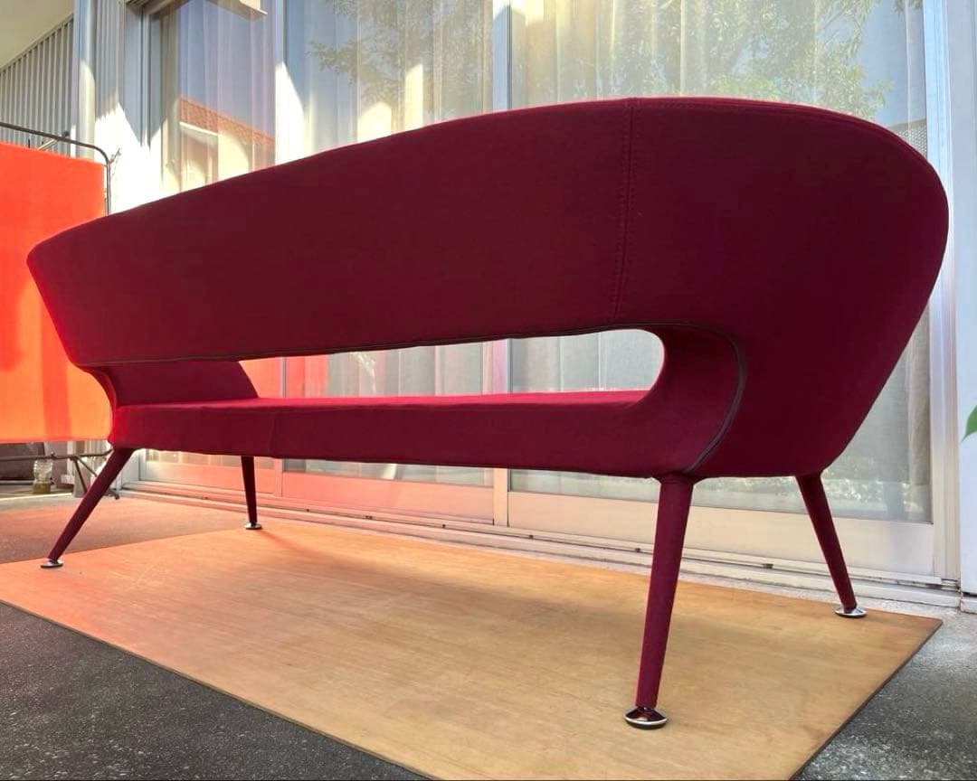 J&M ティファニーレッドソファ　アメリカ　ミッドセンチュリー　モダン　希少