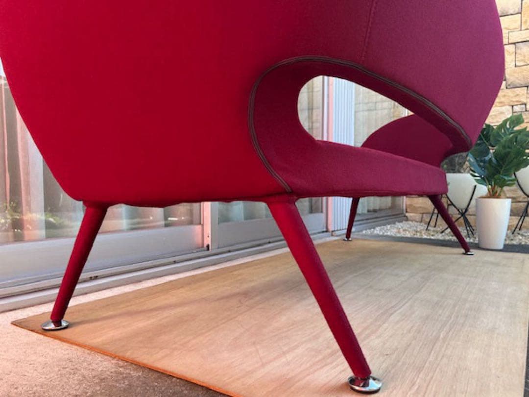 J&M ティファニーレッドソファ　アメリカ　ミッドセンチュリー　モダン　希少