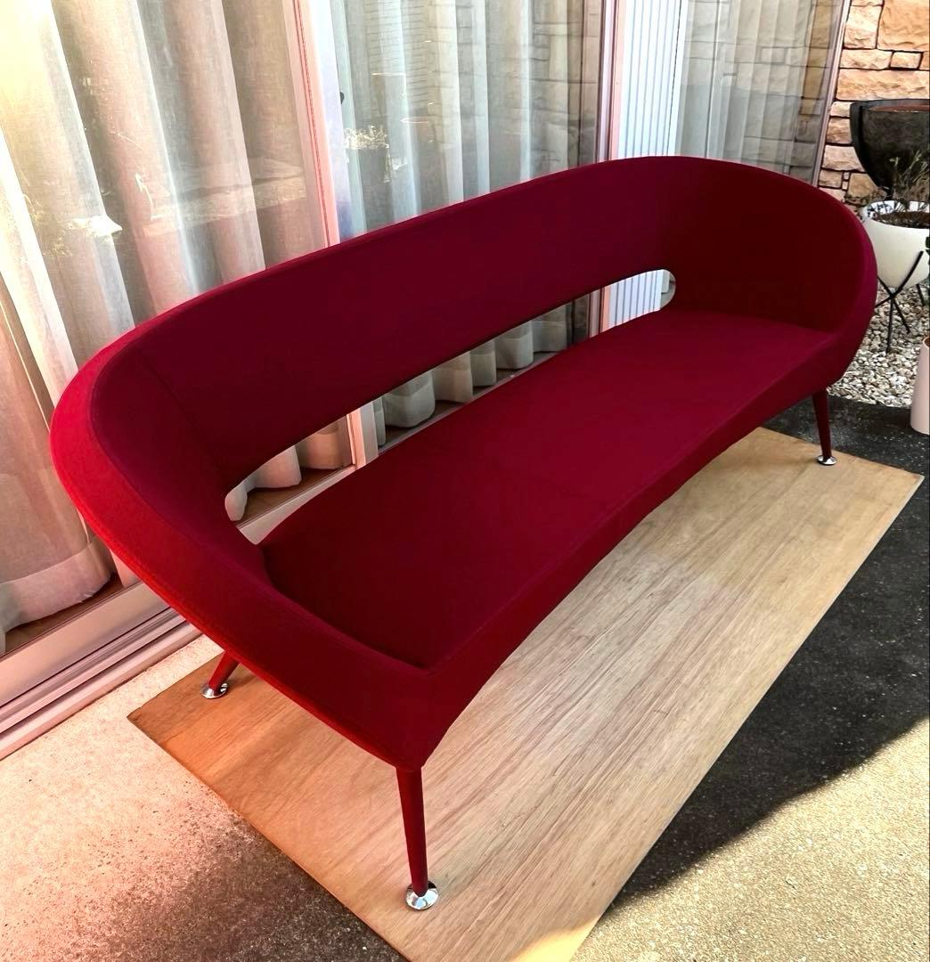 J&M ティファニーレッドソファ　アメリカ　ミッドセンチュリー　モダン　希少