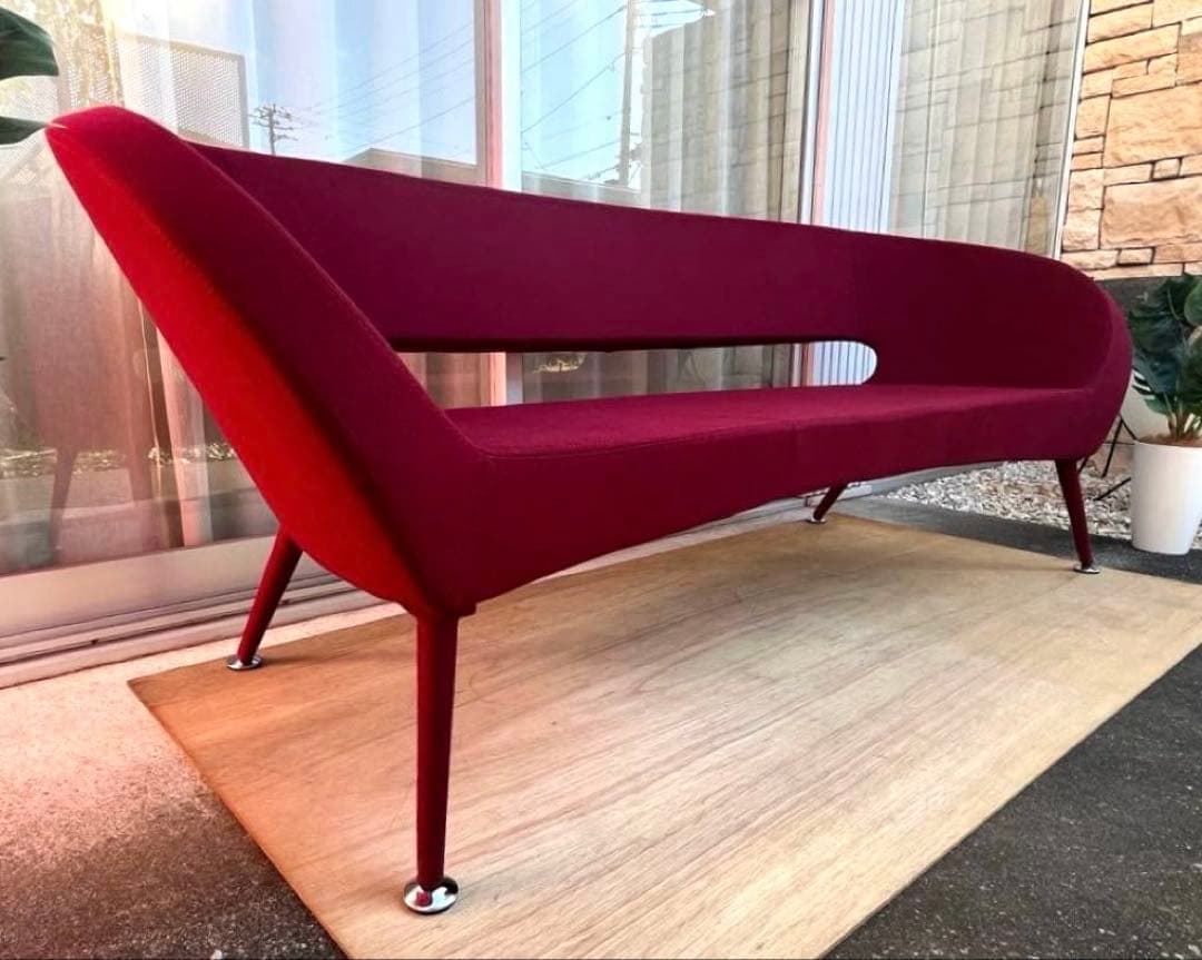 J&M ティファニーレッドソファ　アメリカ　ミッドセンチュリー　モダン　希少