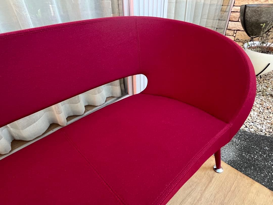 J&M ティファニーレッドソファ　アメリカ　ミッドセンチュリー　モダン　希少