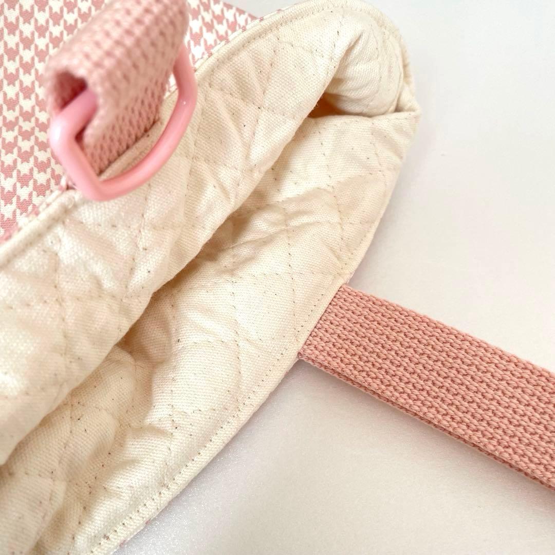 入園・入学　ピンク千鳥格子柄　レッスンバッグ、上履き入れ、着替え袋、給食袋