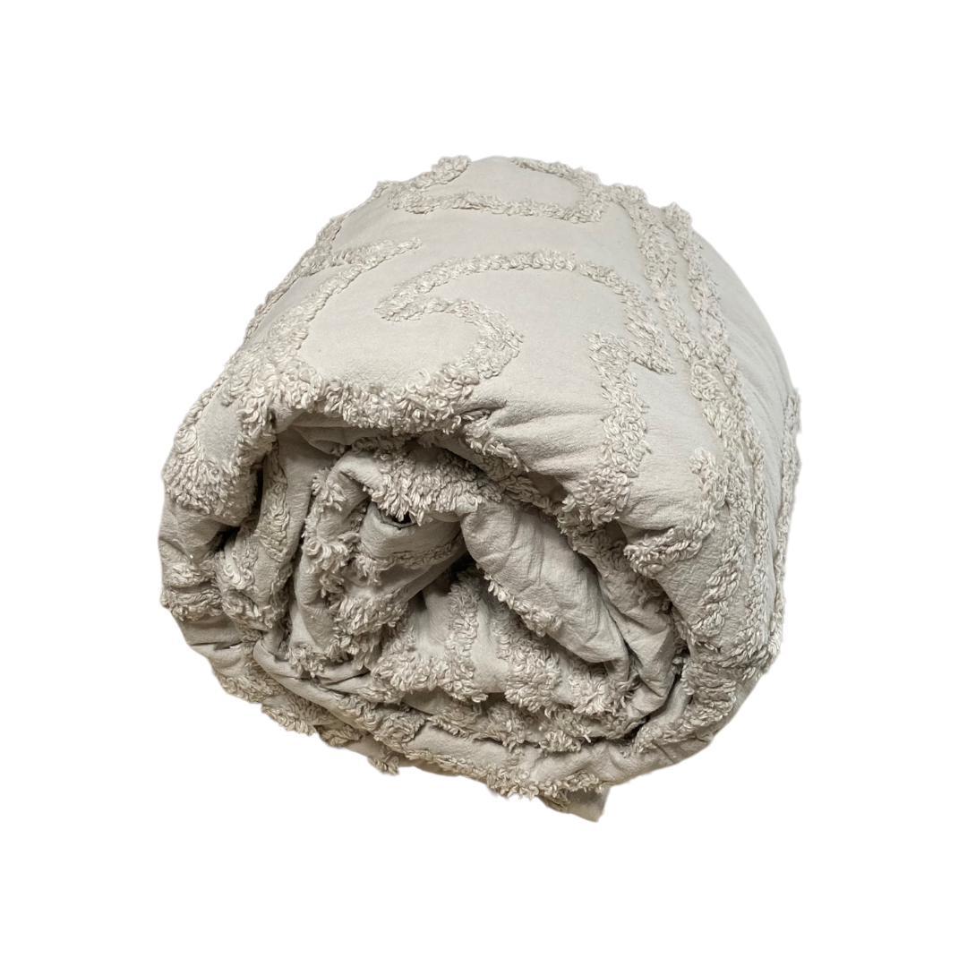 掛け布団カバー 3点セット メダリオン柄 Laetitia/Grey Ⓣ