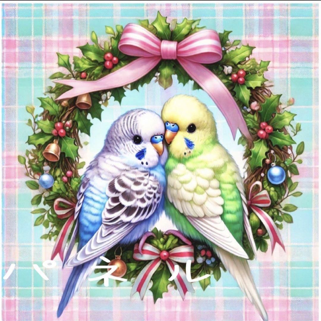 ❀ハンドメイドオーダー用 インコちゃんデザイン パネル サンプル