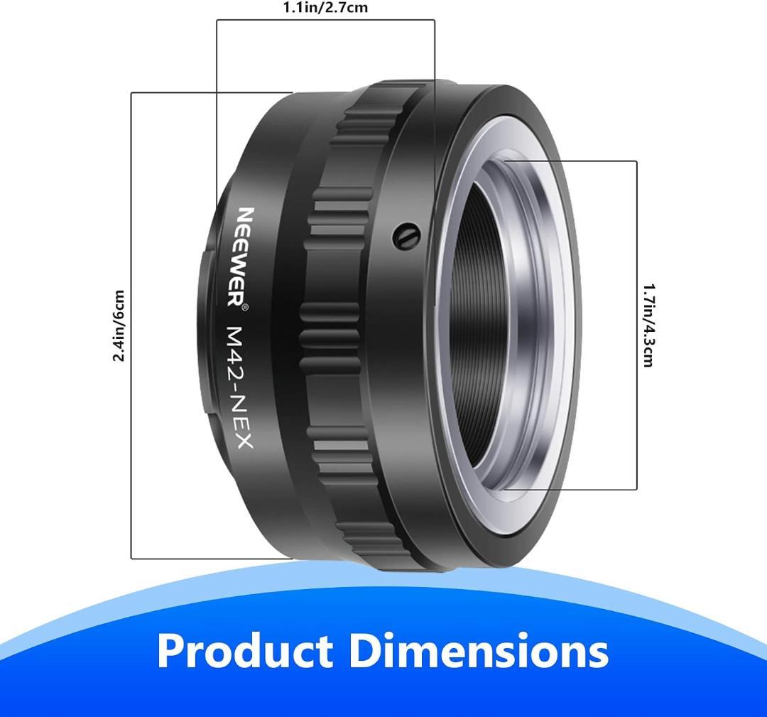 スクリューマウントアダプタ M42レンズ変換