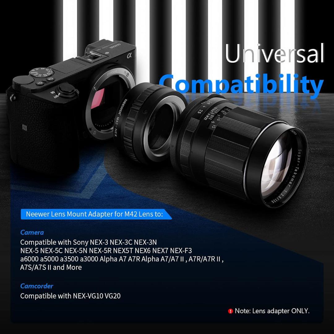 スクリューマウントアダプタ M42レンズ変換