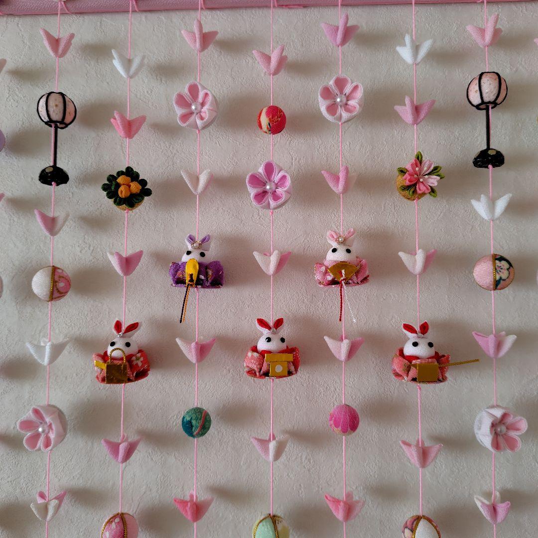 ちりめん細工　お雛様下げ飾り4点