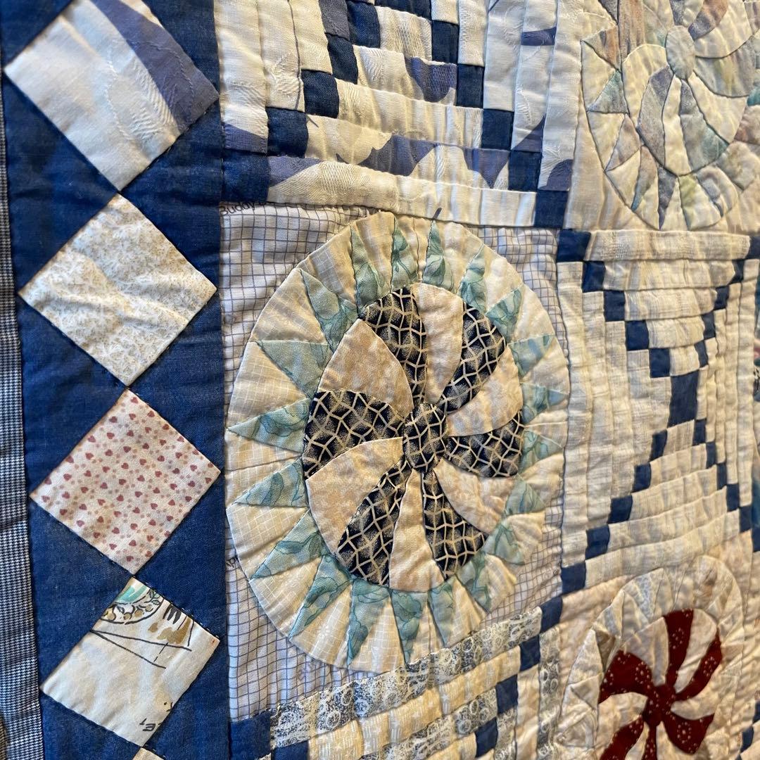 大きめ　パッチワークタペストリー　 インテリア　約130cm x 150cm