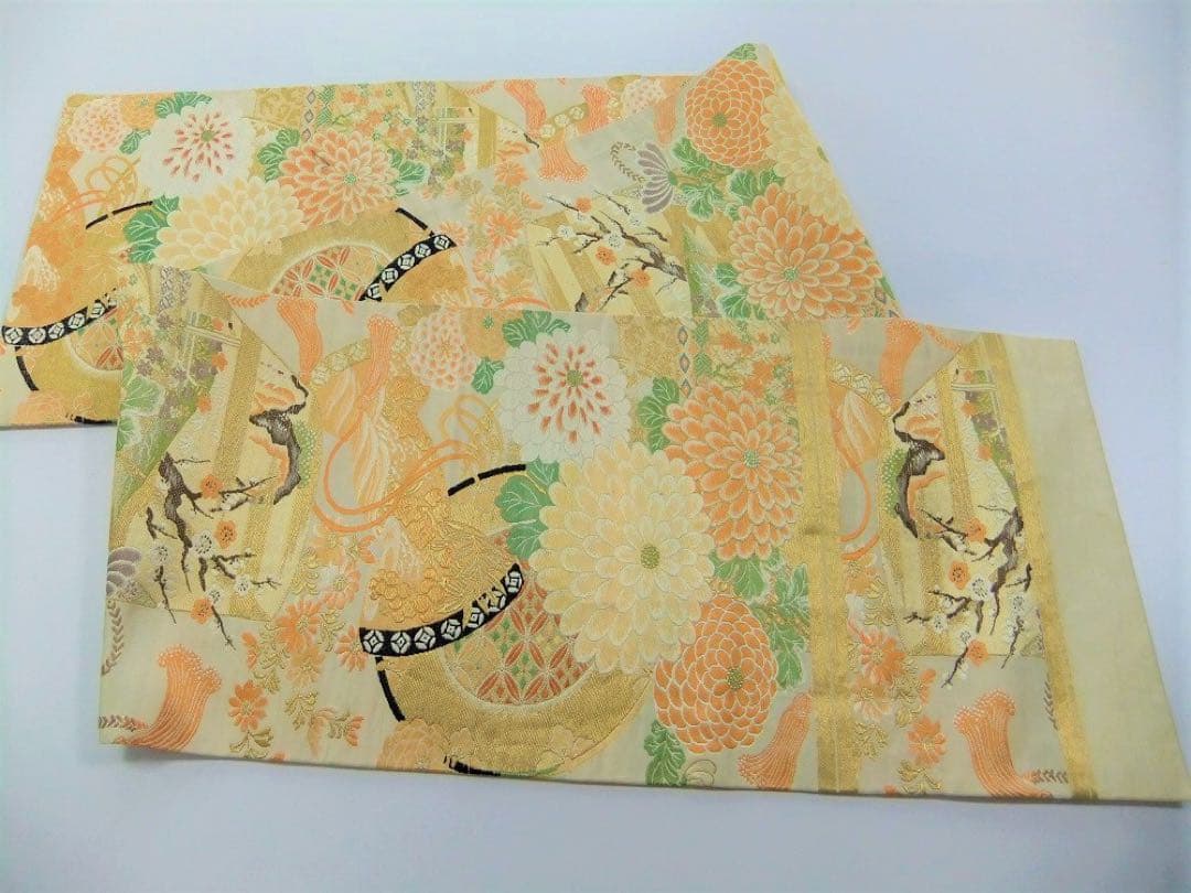 【(16)1550】198cm/タペストリー等/昭和初期の帯リメイク