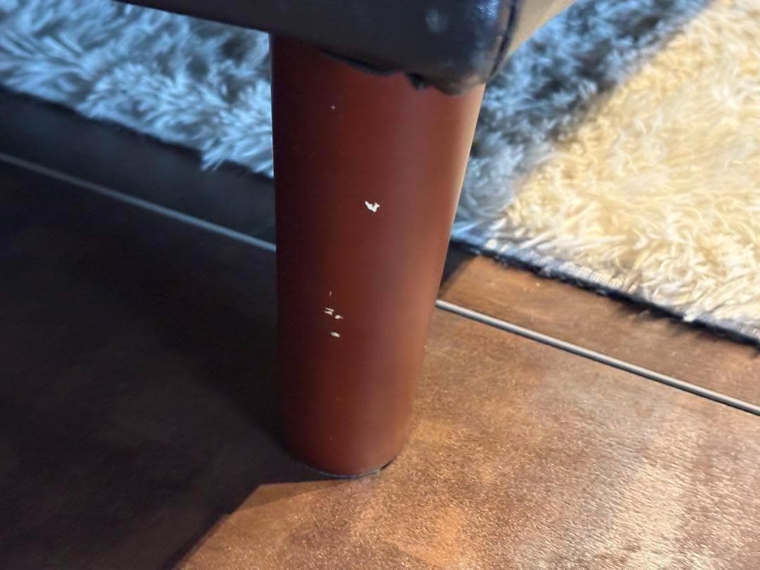 希少　3Pソファ　ソファベッド　ブラックレザー　ボタンダウン　ヴィンテージ　IH