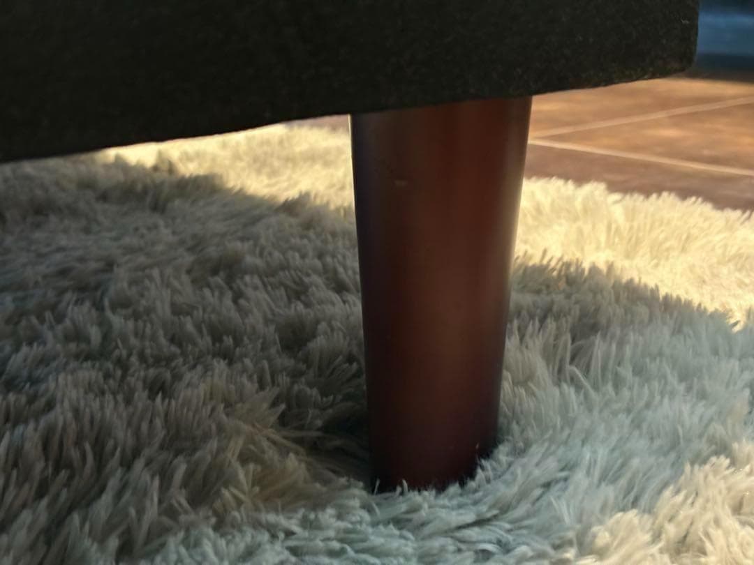 希少　3Pソファ　ソファベッド　ブラックレザー　ボタンダウン　ヴィンテージ　IH