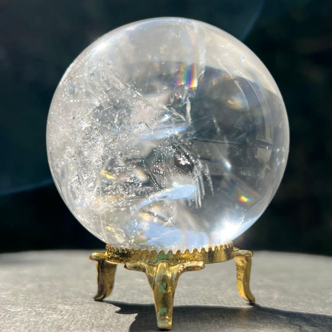 ✮超目玉✮☆美宝珠☆極品極上 水晶玉✨レインボー レムリアンシード 丸玉 天然石