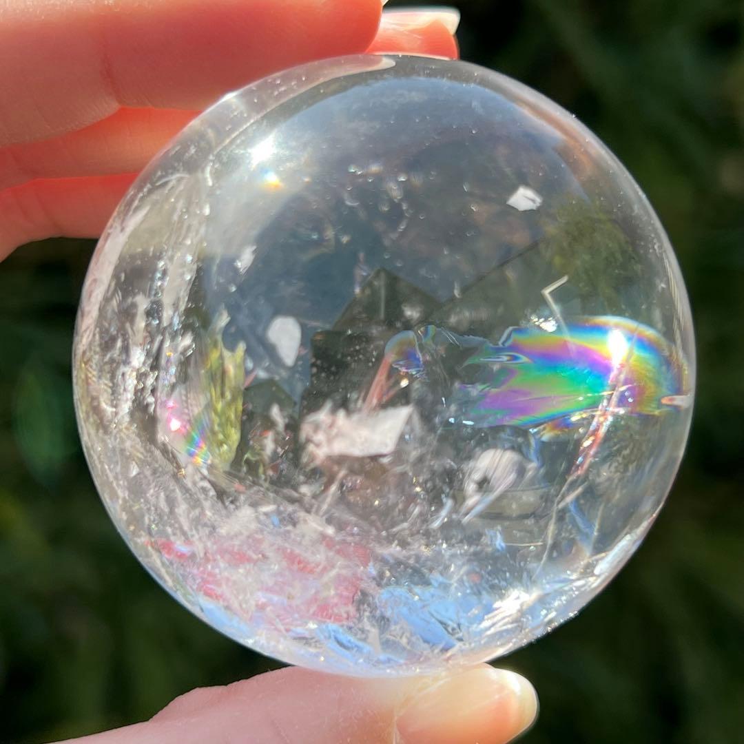 ✮超目玉✮☆美宝珠☆極品極上 水晶玉✨レインボー レムリアンシード 丸玉 天然石