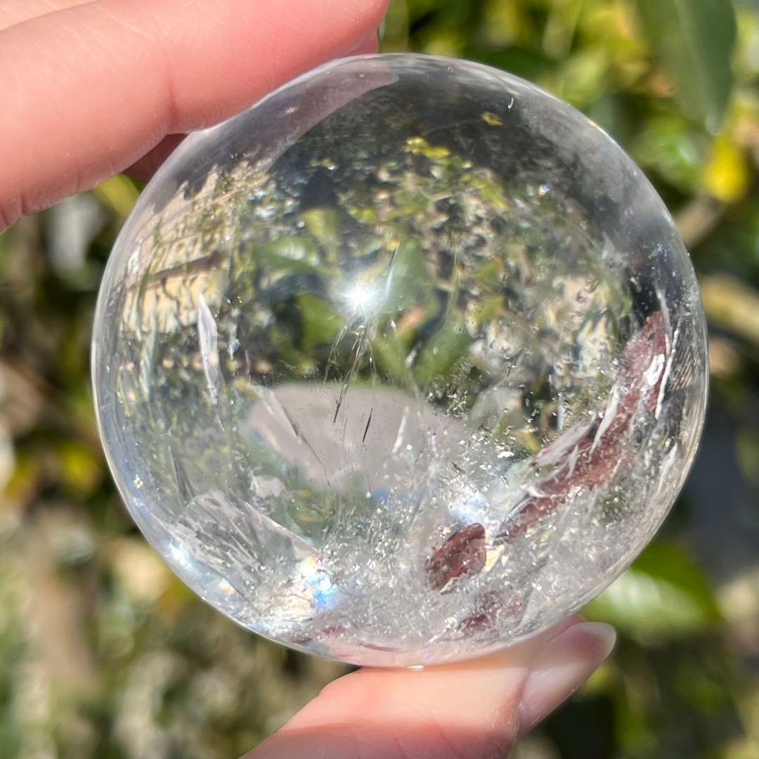 ✮超目玉✮☆美宝珠☆極品極上 水晶玉✨レインボー レムリアンシード 丸玉 天然石