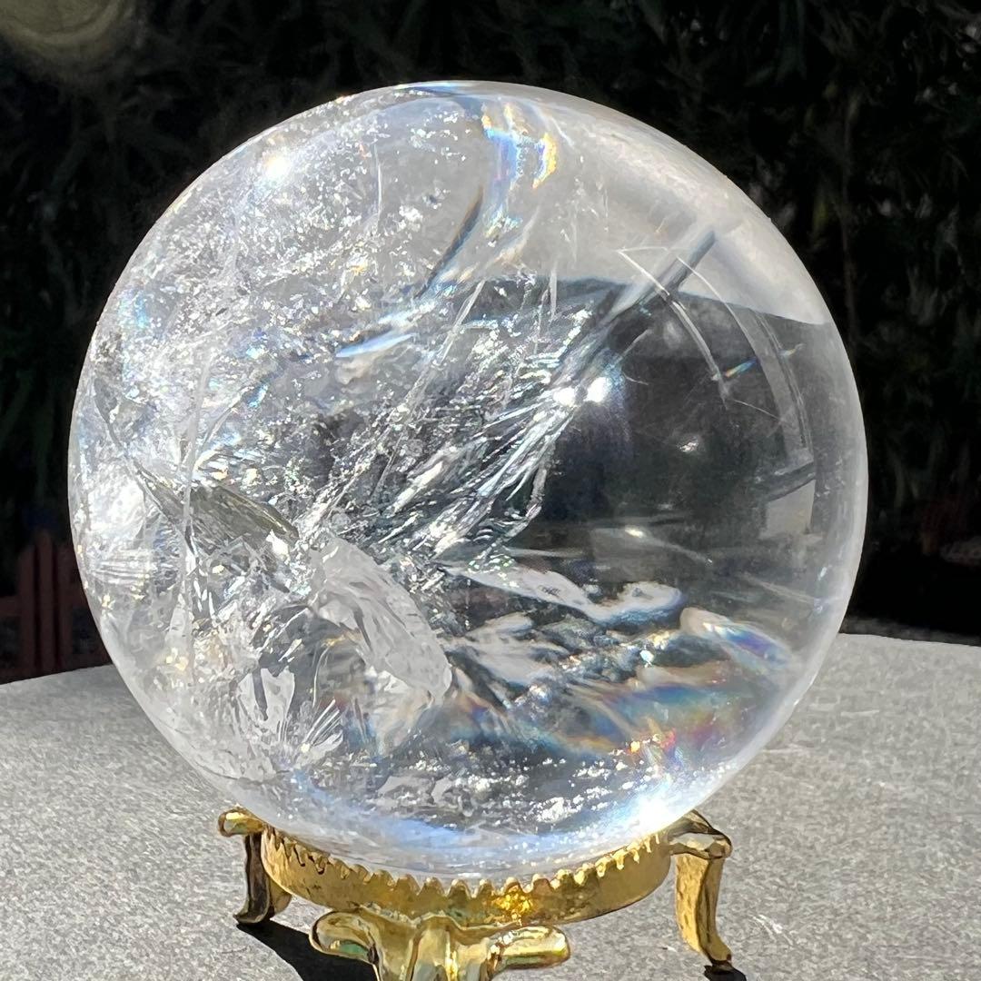 ✮超目玉✮☆美宝珠☆極品極上 水晶玉✨レインボー レムリアンシード 丸玉 天然石