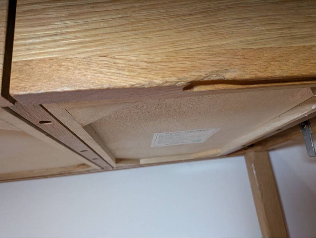 ■送料込■無印良品 木製デスク オーク 110 事務 学習 勉強机 テーブル引出