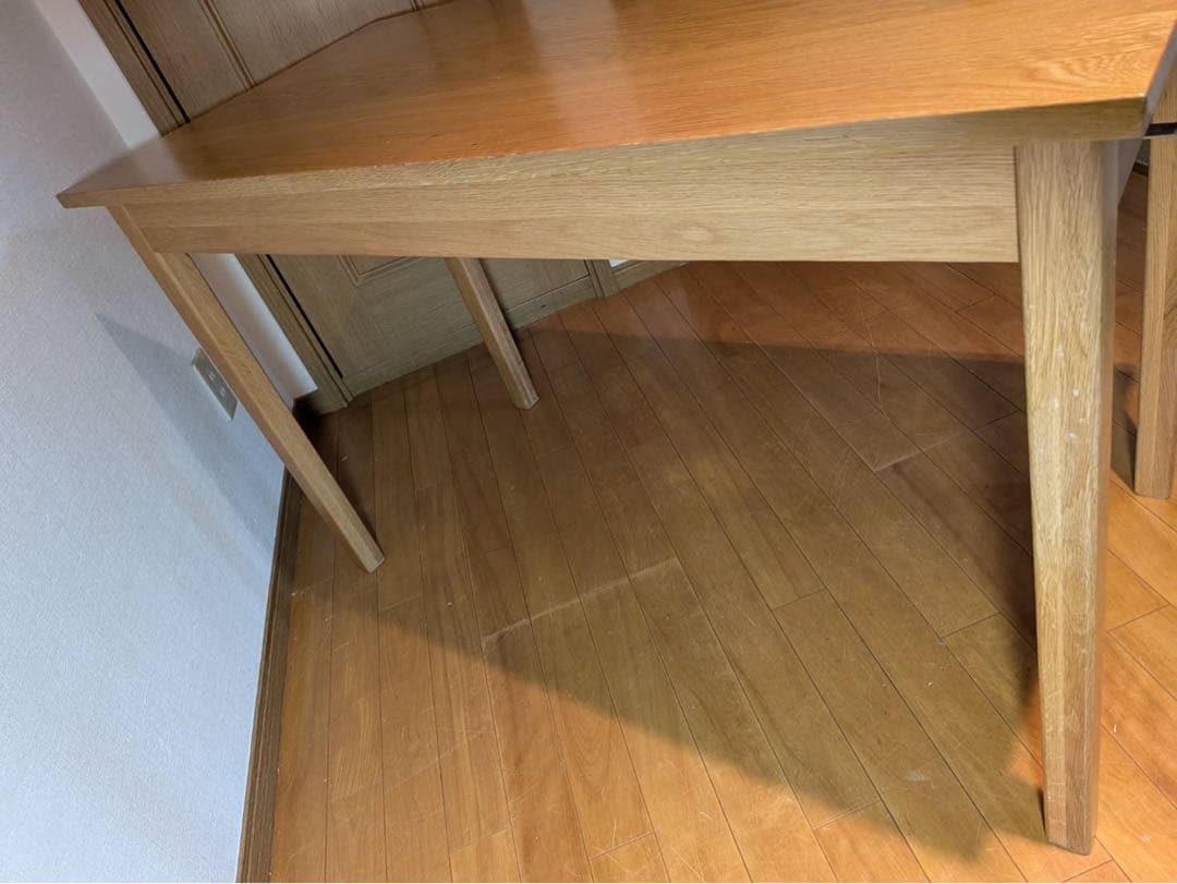 ■送料込■無印良品 木製デスク オーク 110 事務 学習 勉強机 テーブル引出