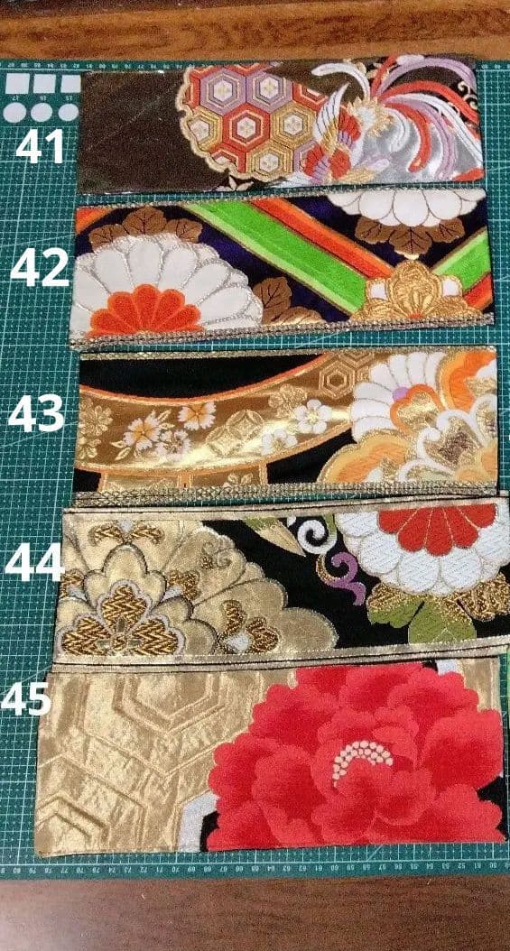 さあやページ　ミニマットアソート6セット　 高級正絹丸帯、袋帯リメイク