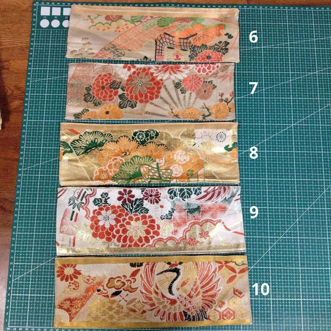 さあやページ　ミニマットアソート6セット　 高級正絹丸帯、袋帯リメイク