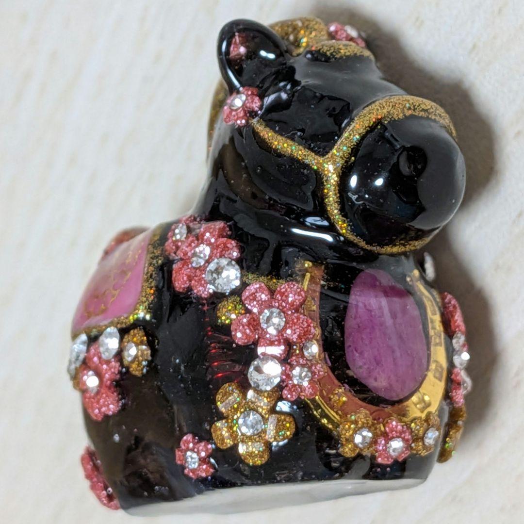 お取り置き 馬のオルゴナイト モリオン ラピスラズリ ルチル アメジスト 台座