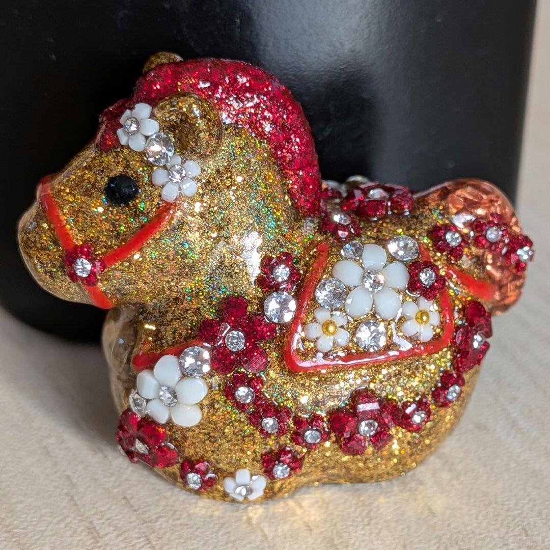 お取り置き 馬のオルゴナイト モリオン ラピスラズリ ルチル アメジスト 台座