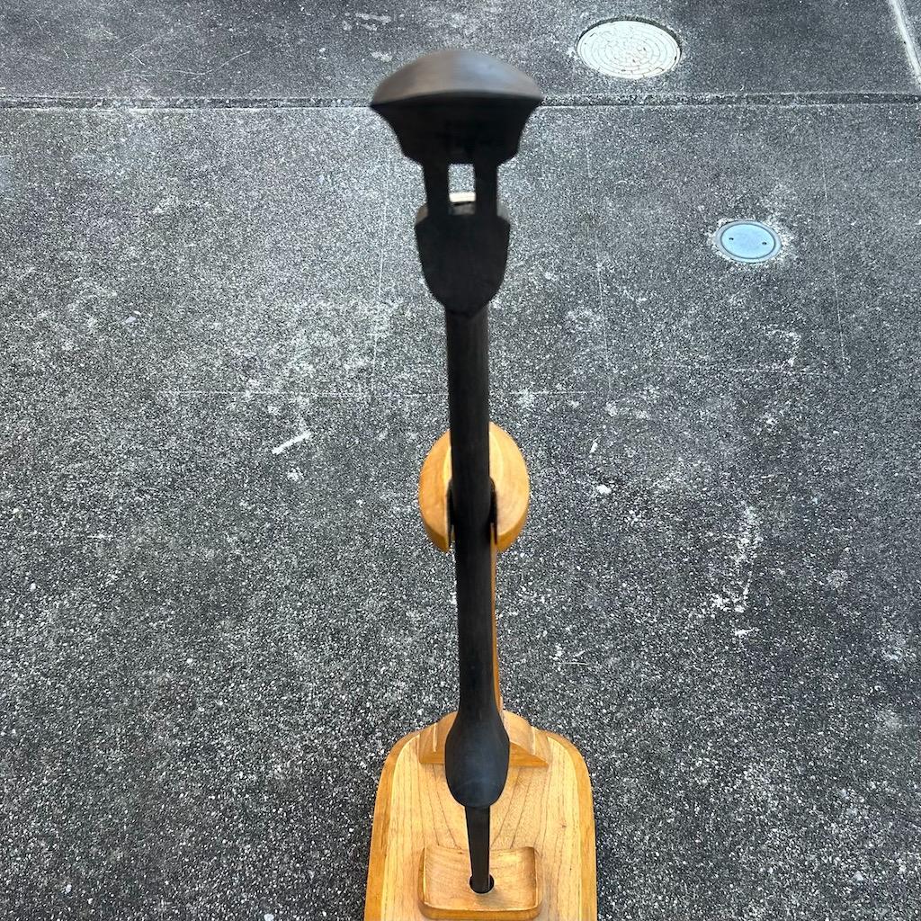 三線　棹　黒木　カミゲン　真壁型　沖縄　未塗装　伝統工芸士製作