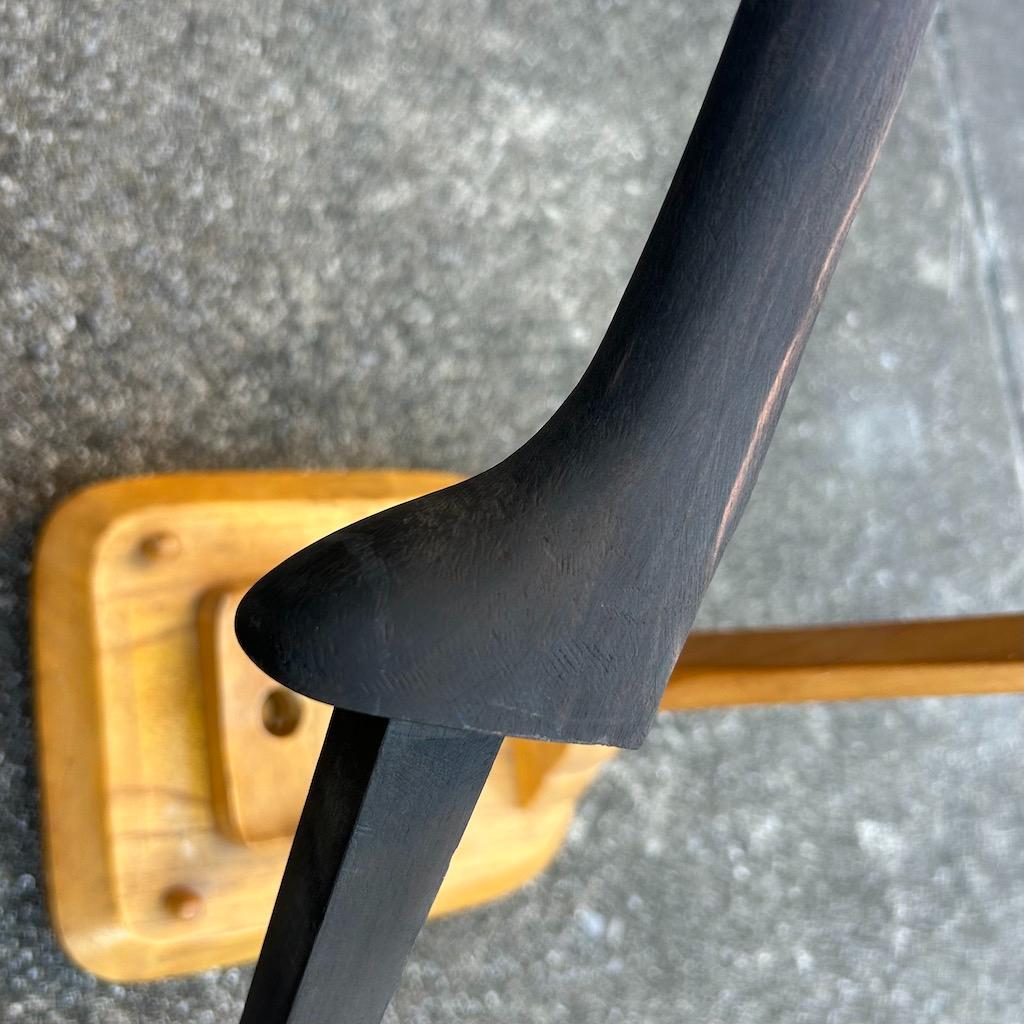 三線　棹　黒木　カミゲン　真壁型　沖縄　未塗装　伝統工芸士製作