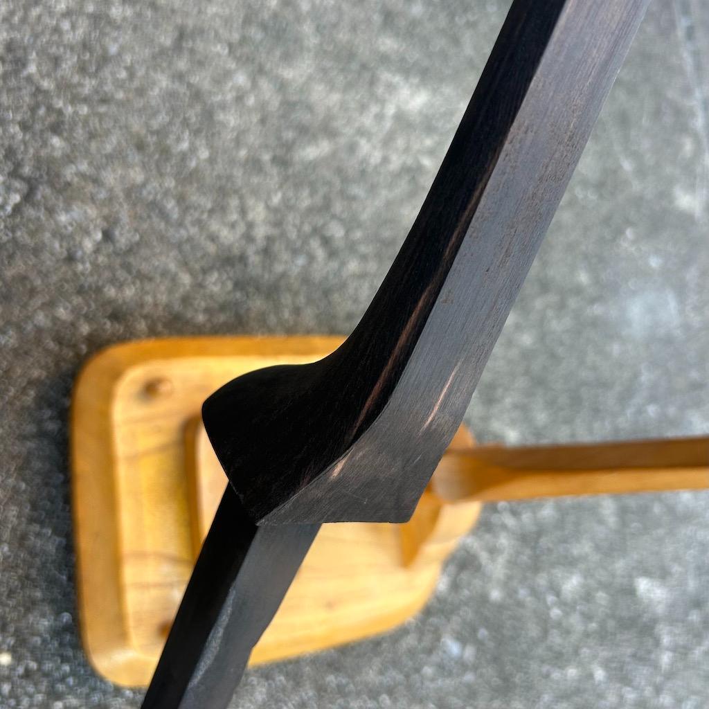 三線　棹　黒木　カミゲン　真壁型　沖縄　未塗装　伝統工芸士製作