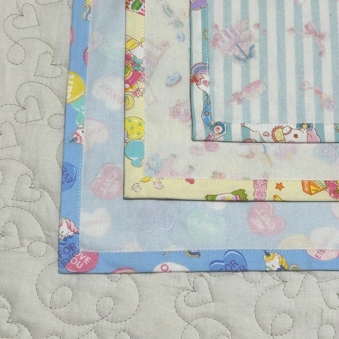 【専用】ランチョンマット 40×60 9枚セット　ネームテープ付き