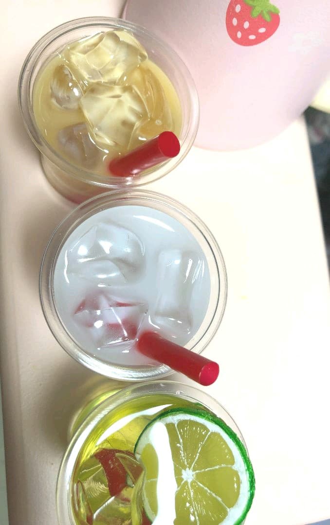 ①ミルクティー②レモンソーダ③カルピス＊フェイクドリンク＊食品サンプル
