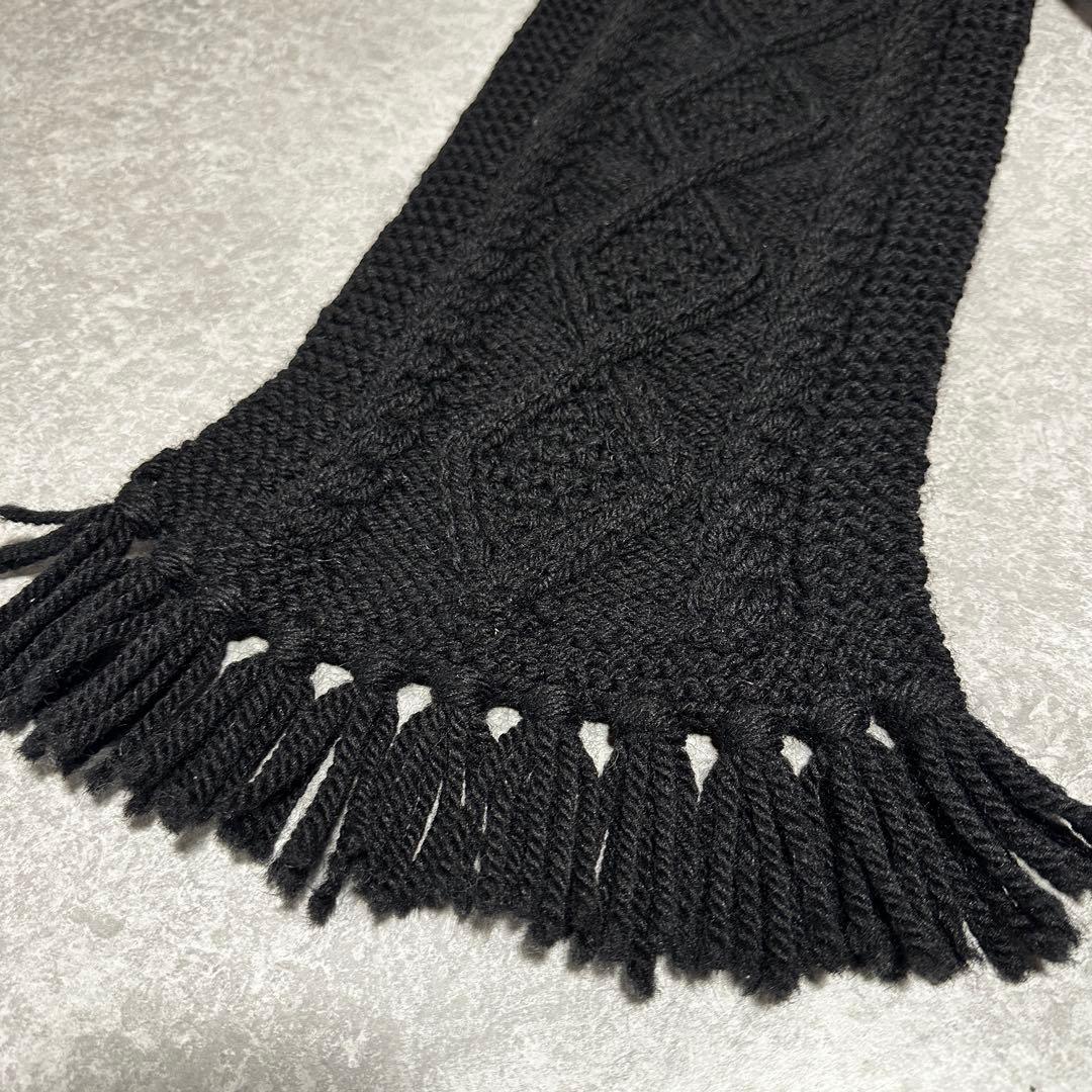 INVERALLAN インバーアラン ハンドニット マフラー ブラック