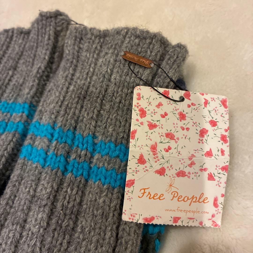 free people 手袋ロンググローブ ウール　ネイティブ編みvintage