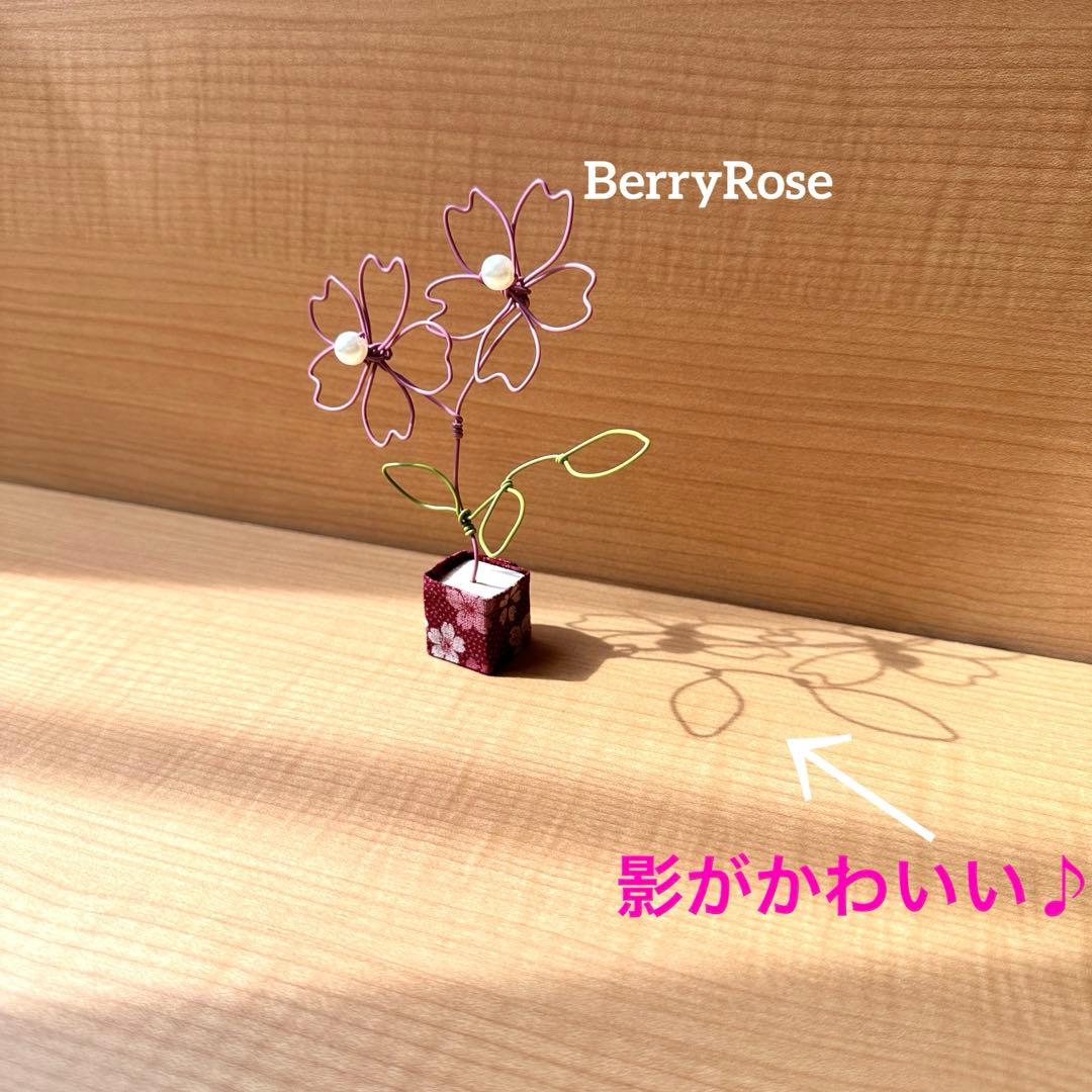 ＊桜・添う〜ウッドキューブ　ワイヤークラフト