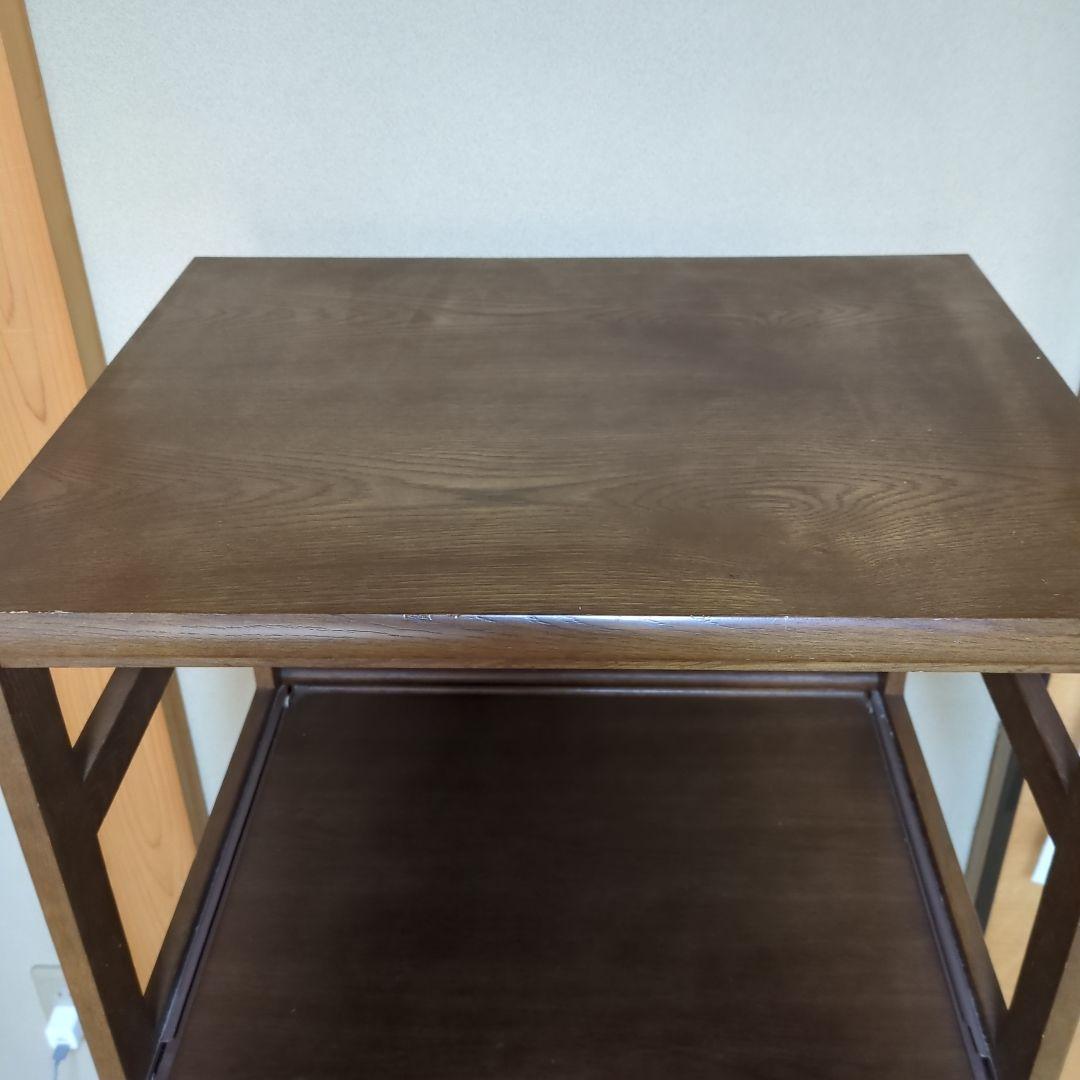 送料無料　カリモク　レンジ台　キッチン台　米びつ付き