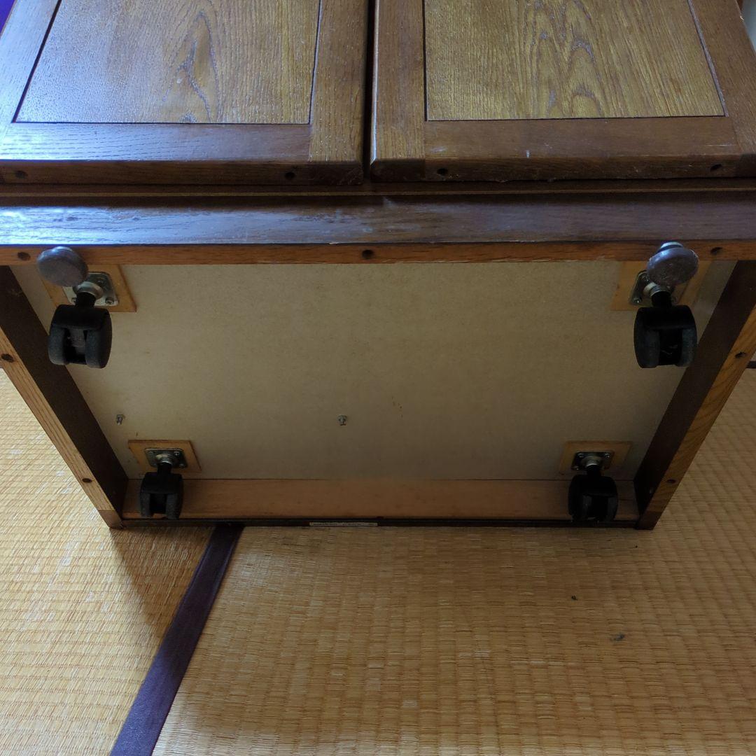 送料無料　カリモク　レンジ台　キッチン台　米びつ付き