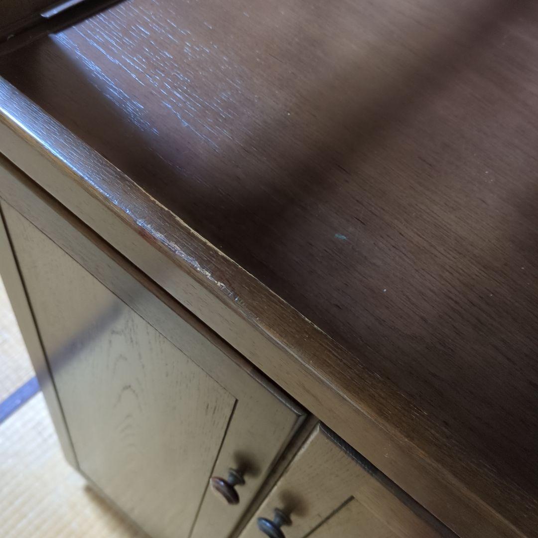 送料無料　カリモク　レンジ台　キッチン台　米びつ付き